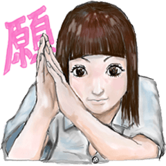 [LINEスタンプ] 漢字ょう表現女子