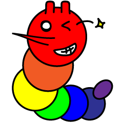 [LINEスタンプ] Rainbow Bug