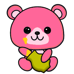 [LINEスタンプ] 桃色をしたクマのぬいぐるみの画像（メイン）