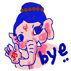 [LINEスタンプ] ピンク色のぞうの画像（メイン）