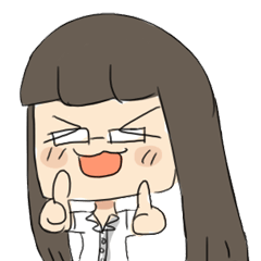 [LINEスタンプ] Long Hair University Galの画像（メイン）