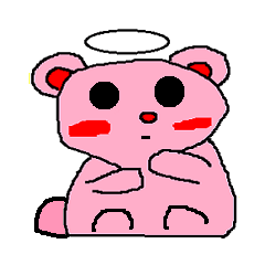 [LINEスタンプ] Pink Bear Angelの画像（メイン）