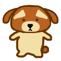 [LINEスタンプ] まゆげ犬 いちろくの画像（メイン）