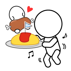 [LINEスタンプ] きたさんの「今日なに食べる？」の画像（メイン）