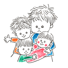 [LINEスタンプ] わんぱくで可愛い3男1女