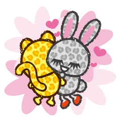 [LINEスタンプ] ヒョウ柄なうさぎさん