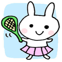 [LINEスタンプ] 部活動うさぎ