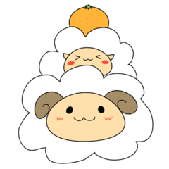 [LINEスタンプ] お正月 うま から ひつじにバトンタッチ