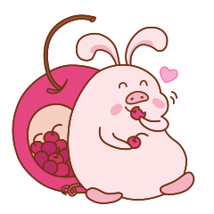 [LINEスタンプ] GiGi, The Pig-Rabbitの画像（メイン）