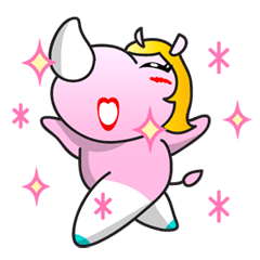 [LINEスタンプ] Pinky Blinky - Wow