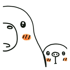 [LINEスタンプ] フフフのジュゴンちゃんとモーモももの画像（メイン）