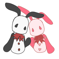 [LINEスタンプ] stuffed toys usakichi ＆ usamiの画像（メイン）