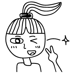 [LINEスタンプ] 黒と白の家族