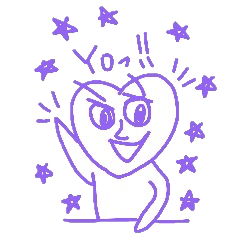 [LINEスタンプ] しゃべくりハートさん