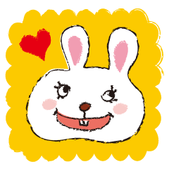 [LINEスタンプ] ごきげんウサギ