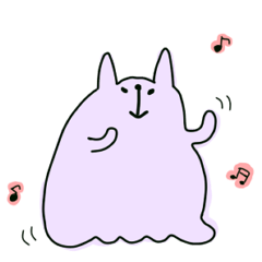 [LINEスタンプ] おばけねことおばけうさぎ