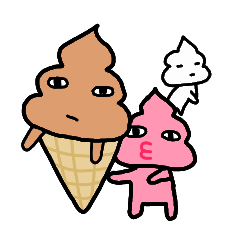 [LINEスタンプ] 脱力チョコソフトくんの画像（メイン）