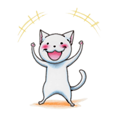 [LINEスタンプ] 白ねこのにゃにゃさん