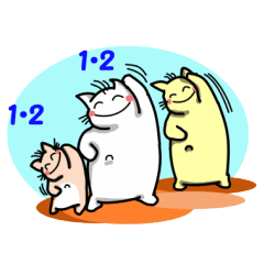[LINEスタンプ] お茶目なニャンコ。(恋太郎)ファミリー 2nd