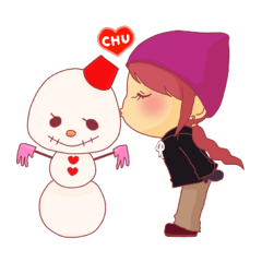 [LINEスタンプ] SNOW BOY ＆ GIRL