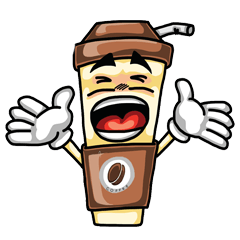 [LINEスタンプ] Noom Coffee Glass 2 (English)