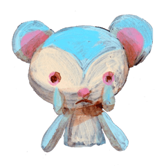 [LINEスタンプ] pink bunny＆blue bearの画像（メイン）