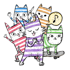 [LINEスタンプ] しましま猫の画像（メイン）