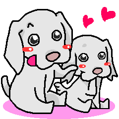 [LINEスタンプ] ワイマラナーといっしょ♪