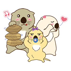 [LINEスタンプ] The daily life of small sea otters