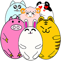 [LINEスタンプ] 丸家族