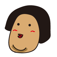 [LINEスタンプ] 顔だけの女たち