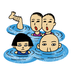 [LINEスタンプ] 水面の表現者達