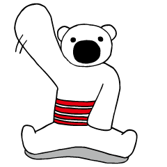 [LINEスタンプ] しろくまのぬいぐるみ「ビョルン」
