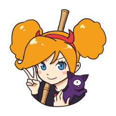 [LINEスタンプ] オレンジ髪の魔女 ウィッチー。