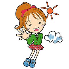 [LINEスタンプ] おめめが点子ちゃんの画像（メイン）