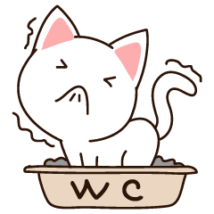 [LINEスタンプ] Little white meowの画像（メイン）