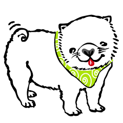 [LINEスタンプ] 江戸っ仔犬 白玉