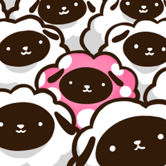 [LINEスタンプ] Polka dots Sheep