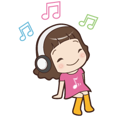 [LINEスタンプ] Musical Note L Girlの画像（メイン）