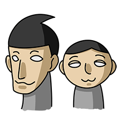 [LINEスタンプ] White Eyed People