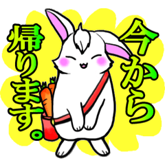 [LINEスタンプ] まえがみうさぎ2【敬語の便利スタンプ】の画像（メイン）