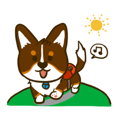 [LINEスタンプ] Love Corgi (Cute tricolor)