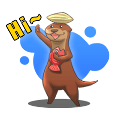 [LINEスタンプ] Hello~I'm Otter