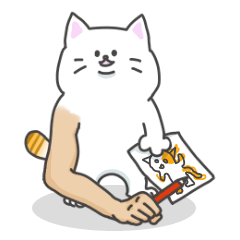 [LINEスタンプ] オタク猫の日常の画像（メイン）