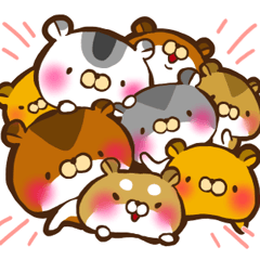 [LINEスタンプ] ぎゅぎゅっとはむすたー