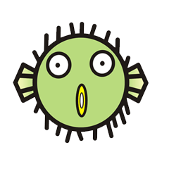 [LINEスタンプ] I'm a puffer fish！