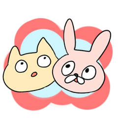 [LINEスタンプ] うさねこへんだーず