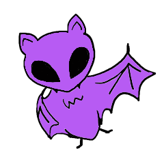 [LINEスタンプ] 紫蝙蝠ちゃん