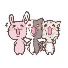 [LINEスタンプ] 猫うさ キメラ