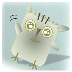 [LINEスタンプ] Owl Archie (Action Version)